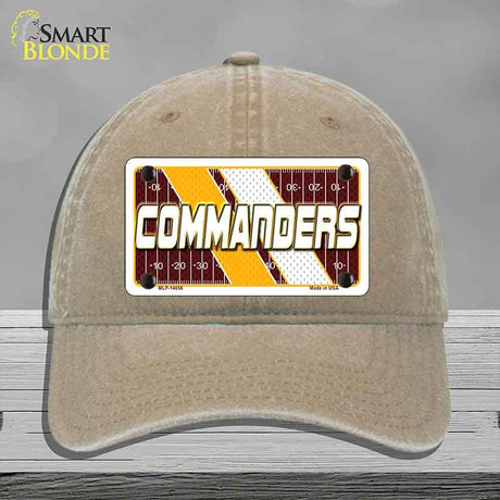 COMMANDERS Graphic Novelty License Plate Hat HAT-MLP-14656 Unconstructed Cotton Khaki