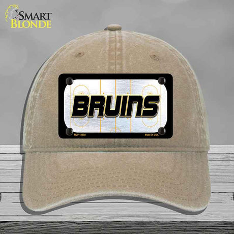 BRUINS Graphic Novelty License Plate Hat HAT-MLP-14658 Unconstructed Cotton Khaki
