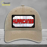HURRICANES Graphic Novelty License Plate Hat HAT-MLP-14661 Unconstructed Cotton Khaki