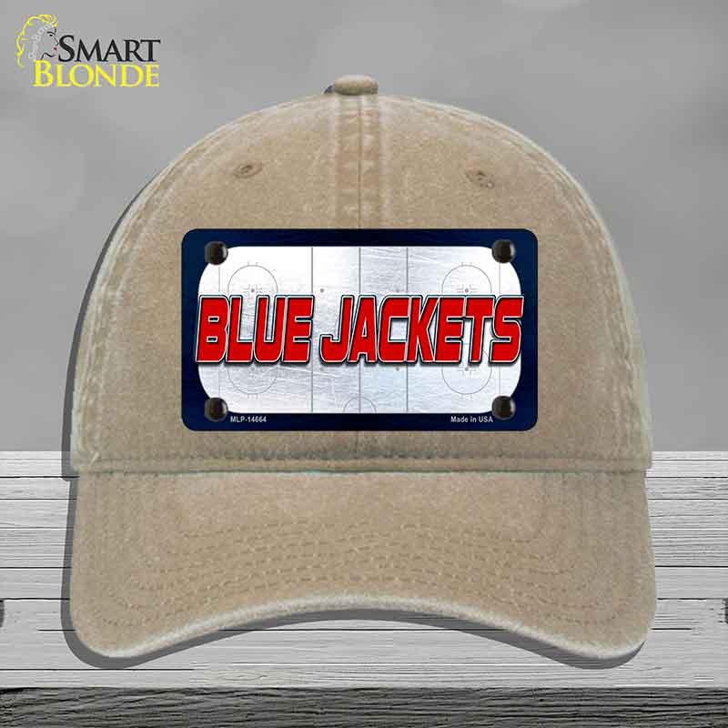 BLUE JACKETS Graphic Novelty License Plate Hat HAT-MLP-14664 Unconstructed Cotton Khaki