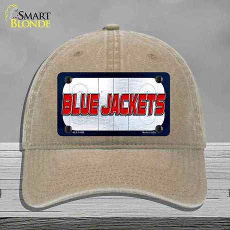 BLUE JACKETS Graphic Novelty License Plate Hat HAT-MLP-14664 Unconstructed Cotton Khaki