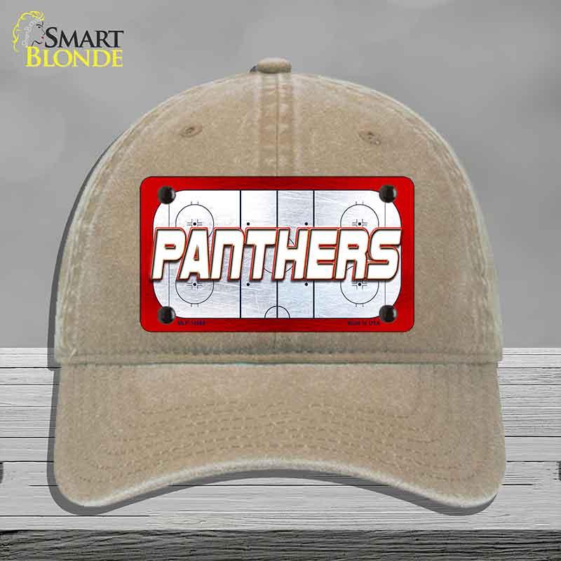 PANTHERS Graphic Novelty License Plate Hat HAT-MLP-14668 Unconstructed Cotton Khaki