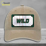 WILD Graphic Novelty License Plate Hat HAT-MLP-14670 Unconstructed Cotton Khaki