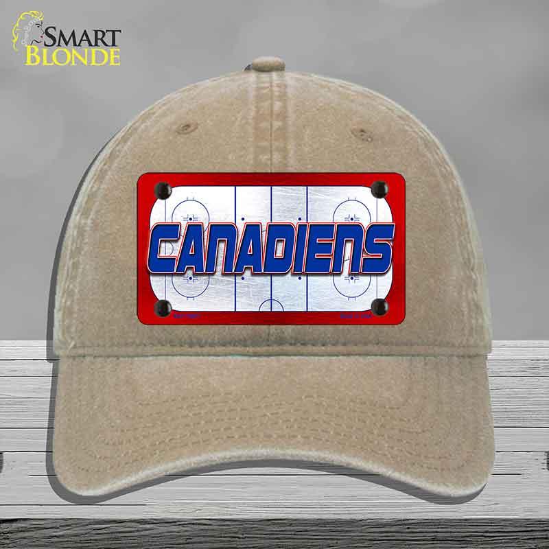 CANADIENS Graphic Novelty License Plate Hat HAT-MLP-14671 Unconstructed Cotton Khaki