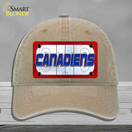CANADIENS Graphic Novelty License Plate Hat HAT-MLP-14671 Unconstructed Cotton Khaki