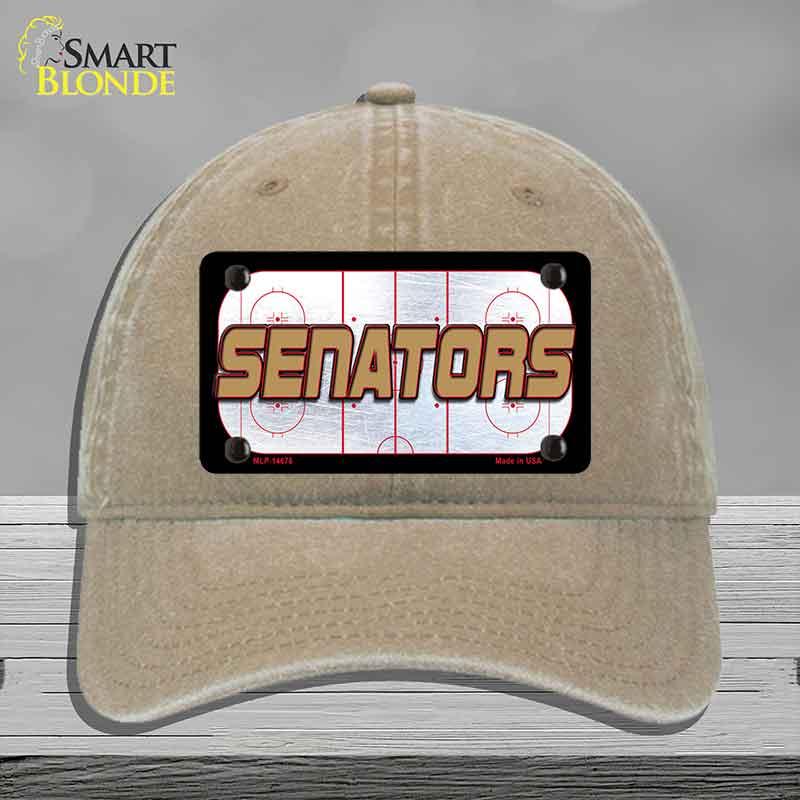 SENATORS Graphic Novelty License Plate Hat HAT-MLP-14676 Unconstructed Cotton Khaki
