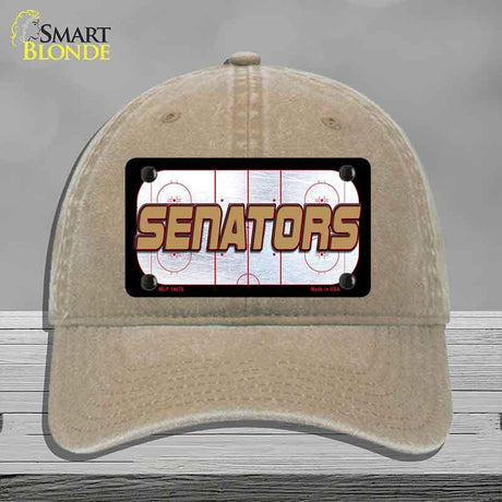 SENATORS Graphic Novelty License Plate Hat HAT-MLP-14676 Unconstructed Cotton Khaki