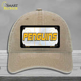 PENGUINS Graphic Novelty License Plate Hat HAT-MLP-14678 Unconstructed Cotton Khaki