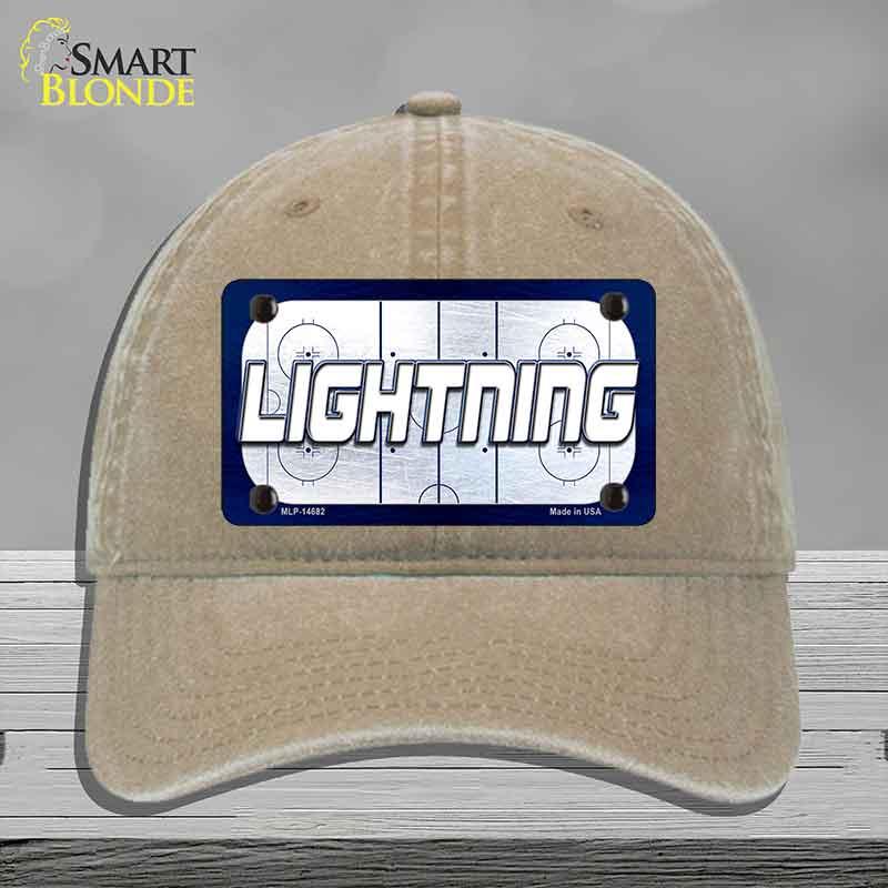 LIGHTNING Graphic Novelty License Plate Hat HAT-MLP-14682 Unconstructed Cotton Khaki
