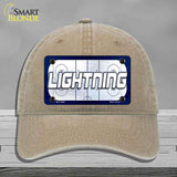 LIGHTNING Graphic Novelty License Plate Hat HAT-MLP-14682 Unconstructed Cotton Khaki