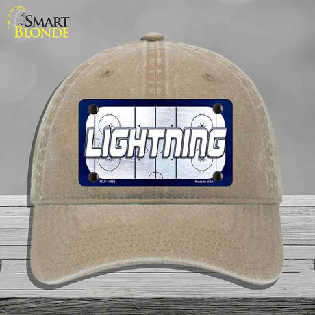 LIGHTNING Graphic Novelty License Plate Hat HAT-MLP-14682 Unconstructed Cotton Khaki