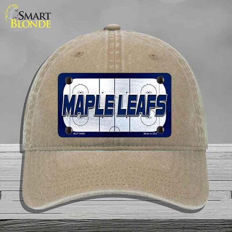 MAPLE LEAFS Graphic Novelty License Plate Hat HAT-MLP-14683 Unconstructed Cotton Khaki