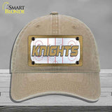 KNIGHTS Graphic Novelty License Plate Hat HAT-MLP-14686 Unconstructed Cotton Khaki