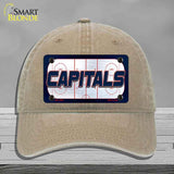 CAPITALS Graphic Novelty License Plate Hat HAT-MLP-14687 Unconstructed Cotton Khaki