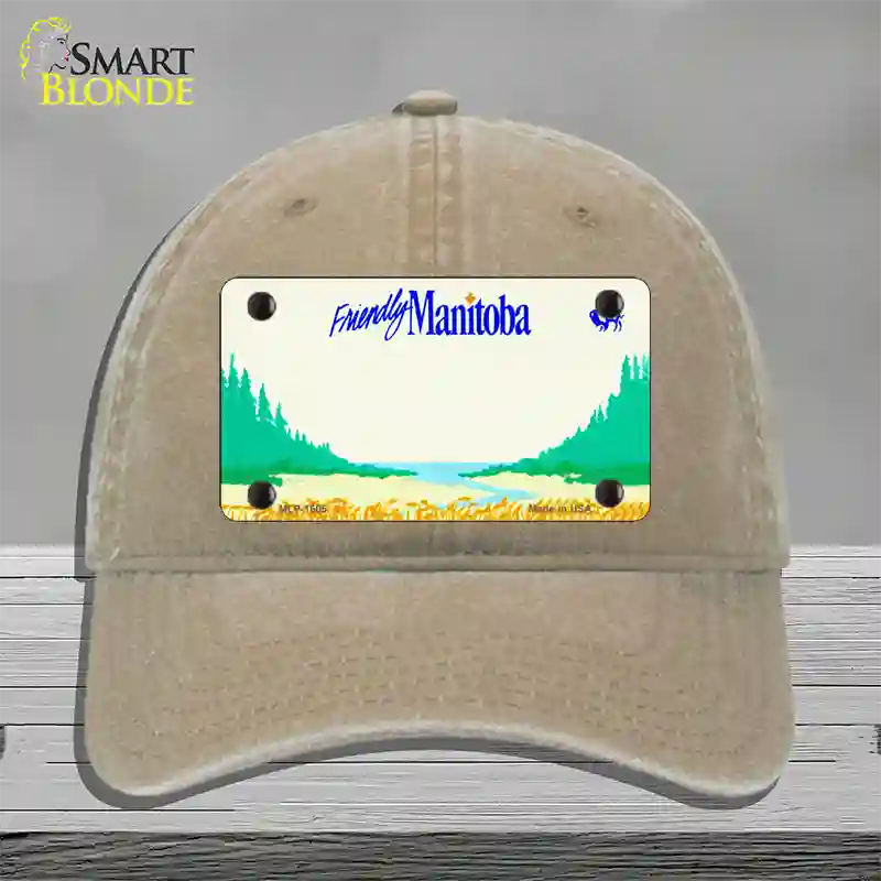Manitoba Novelty License Plate Hat Unconstructed Cotton / Khaki