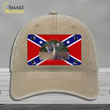 Rebel Deer Novelty License Plate Hat Unconstructed Cotton / Khaki
