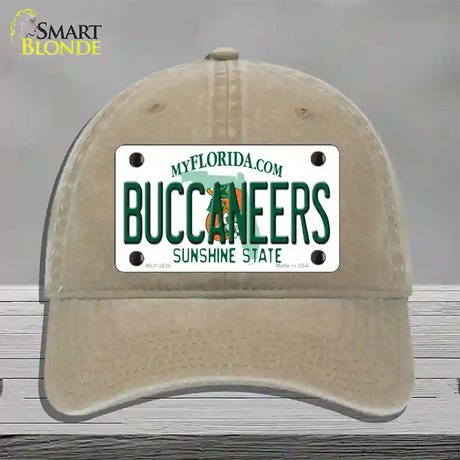 Buccaneers Florida State Novelty License Plate Hat Unconstructed Cotton / Khaki