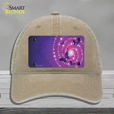 Celestial Butterflies Novelty License Plate Hat Unconstructed Cotton / Khaki