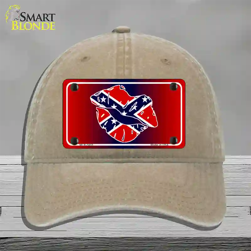 Rebel Kiss Novelty License Plate Hat Unconstructed Cotton / Khaki