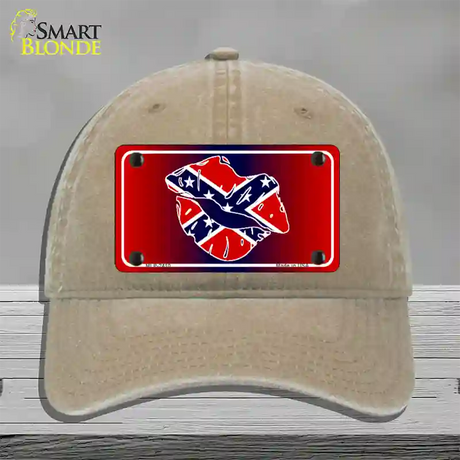 Rebel Kiss Novelty License Plate Hat Unconstructed Cotton / Khaki