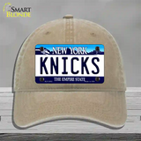 Knicks New York State Novelty License Plate Hat Unconstructed Cotton / Khaki