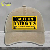 Caution Nationals Fan Novelty License Plate Hat Unconstructed Cotton / Khaki
