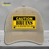Caution Bruins Vanity Novelty License Plate Hat Unconstructed Cotton / Khaki