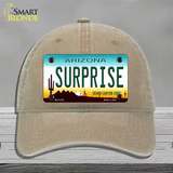 Surprise Arizona Novelty License Plate Hat Unconstructed Cotton / Khaki