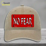 No Fear Novelty License Plate Hat Unconstructed Cotton / Khaki