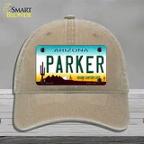 Parker Arizona Novelty License Plate Hat Unconstructed Cotton / Khaki