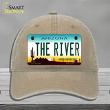 The River Arizona Novelty License Plate Hat Unconstructed Cotton / Khaki