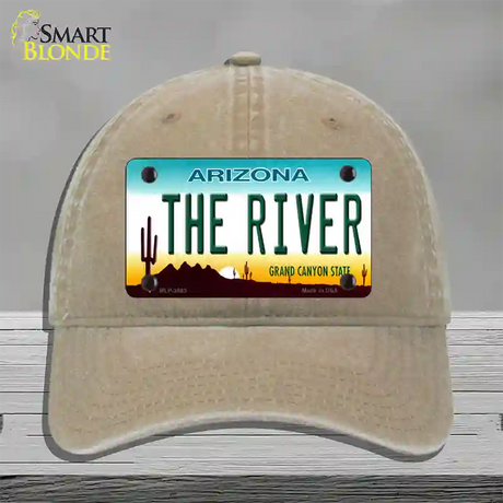 The River Arizona Novelty License Plate Hat Unconstructed Cotton / Khaki