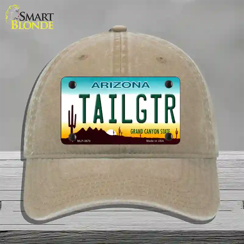 Tailgtr Arizona Novelty License Plate Hat Unconstructed Cotton / Khaki