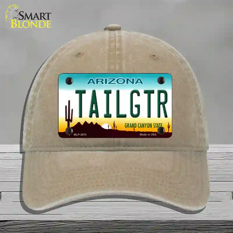 Tailgtr Arizona Novelty License Plate Hat Unconstructed Cotton / Khaki