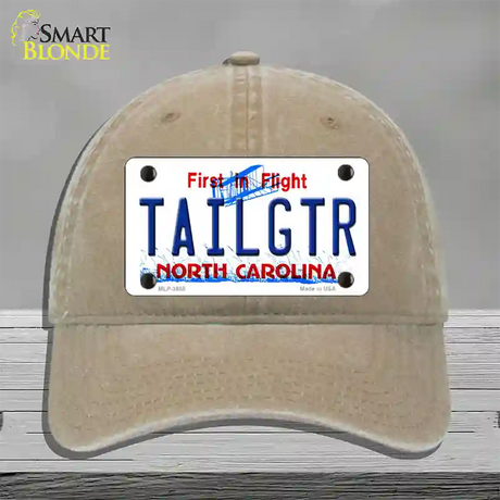 Tailgtr North Carolina Novelty License Plate Hat Unconstructed Cotton / Khaki