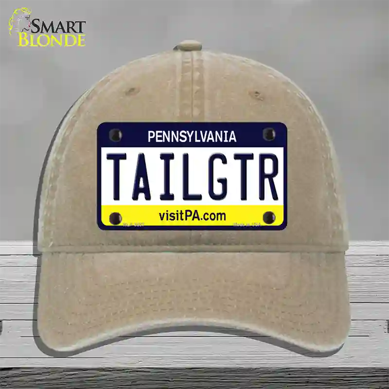 Tailgtr Pennsylvania Novelty License Plate Hat Unconstructed Cotton / Khaki