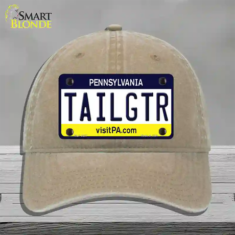 Tailgtr Pennsylvania Novelty License Plate Hat Unconstructed Cotton / Khaki