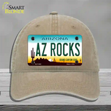 Az Rocks Novelty License Plate Hat Unconstructed Cotton / Khaki