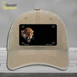 Jaguar Offset Novelty License Plate Hat Unconstructed Cotton / Khaki