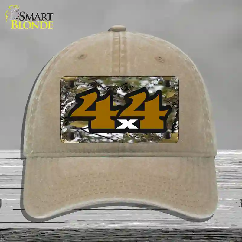 4x4 Camouflage Novelty License Plate Hat Unconstructed Cotton / Khaki