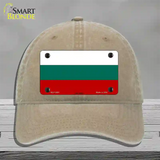 Bulgaria Flag Novelty License Plate Hat Unconstructed Cotton / Khaki