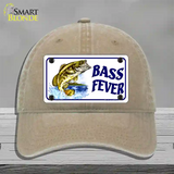 Bass Fever Novelty License Plate Hat Unconstructed Cotton / Khaki