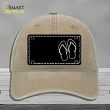 Flip Flops Offset Novelty License Plate Hat Unconstructed Cotton / Khaki