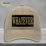 Whatever Novelty License Plate Hat Unconstructed Cotton / Khaki