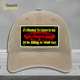 The Crap From Your Stereo Novelty License Plate Hat Unconstructed Cotton / Khaki