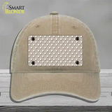Tan Polka Dot Novelty License Plate Hat Unconstructed Cotton / Khaki