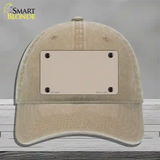 Tan Solid Novelty License Plate Hat Unconstructed Cotton / Khaki