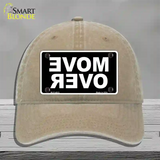 Move Over Black Novelty License Plate Hat Unconstructed Cotton / Khaki
