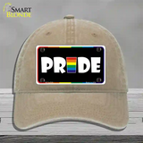 Pride Novelty License Plate Hat Unconstructed Cotton / Khaki