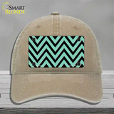 Mint Black Chevron Novelty License Plate Hat Unconstructed Cotton / Khaki